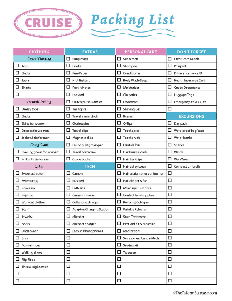 Essential Packing List for a Cruise