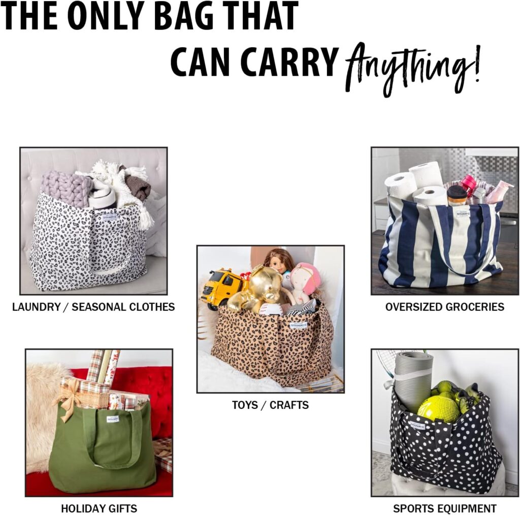 Foundry by Fit + Fresh, All The Things Tote Bag, Luggage, Travel Duffle Bag, Weekender Bags for women, and Beach Bag, BW Dot extra large